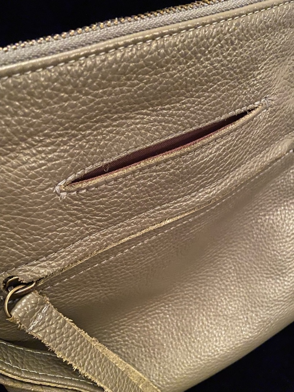 Overland Verano Leather Crossbody Bag Olive Green Euc $269 — image 6 of 8